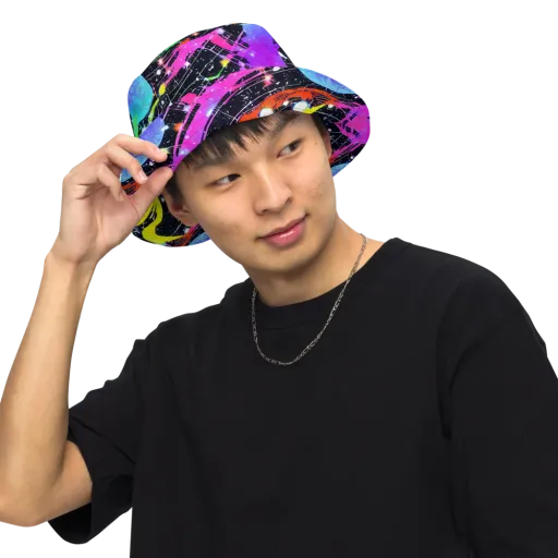 Galactic Riot on a Reversible Bucket Hat