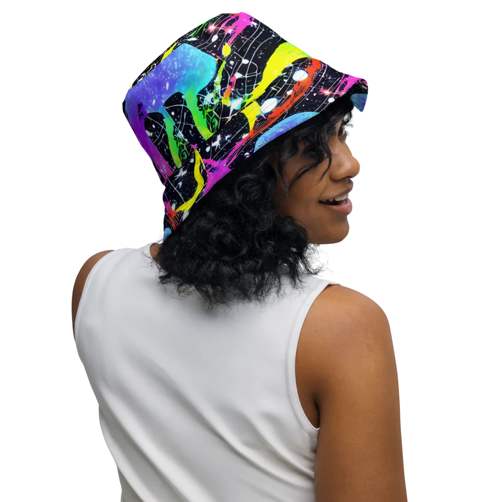 Galactic Riot on Reversible Bucket Hat — Right Outside
