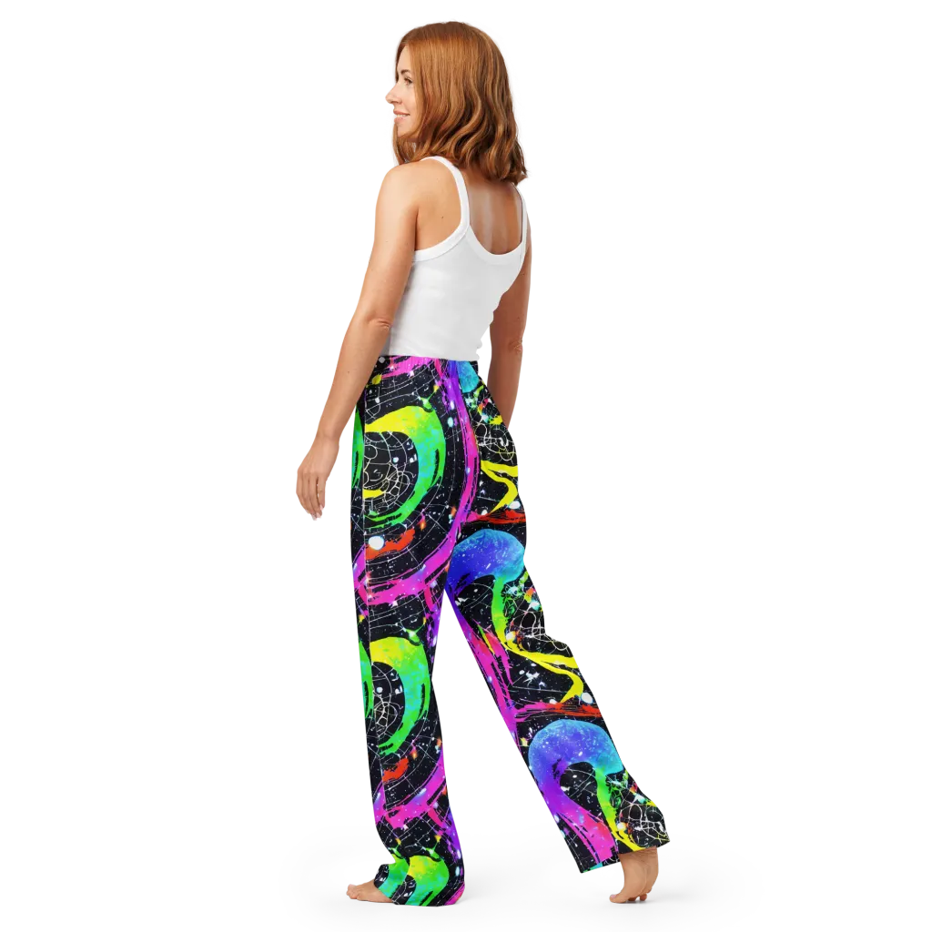 Galactic Riot on Women's Pajama Pants — Back