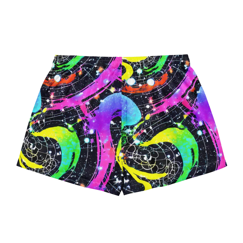 Galactic Riot on Women's Pajama Shorts — Back