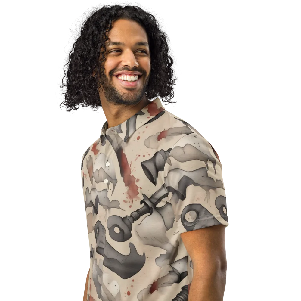 Ink And Iron on Men's Slim Fit Polo Shirt — Left Front