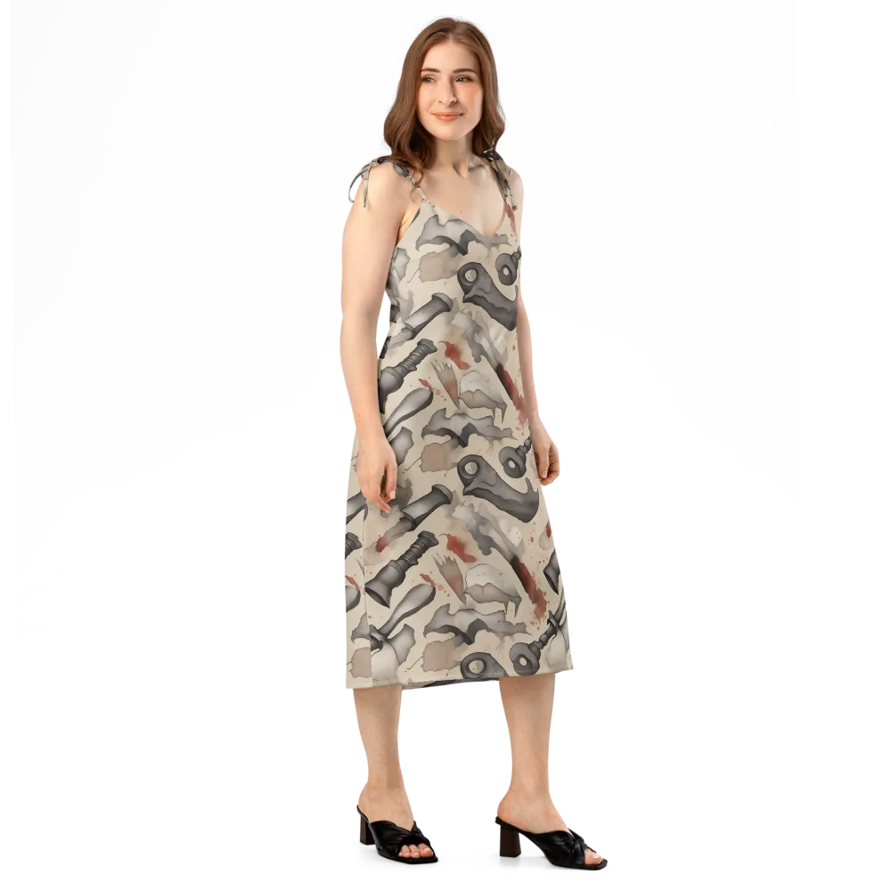 Ink And Iron on Slip Dress — Right Front