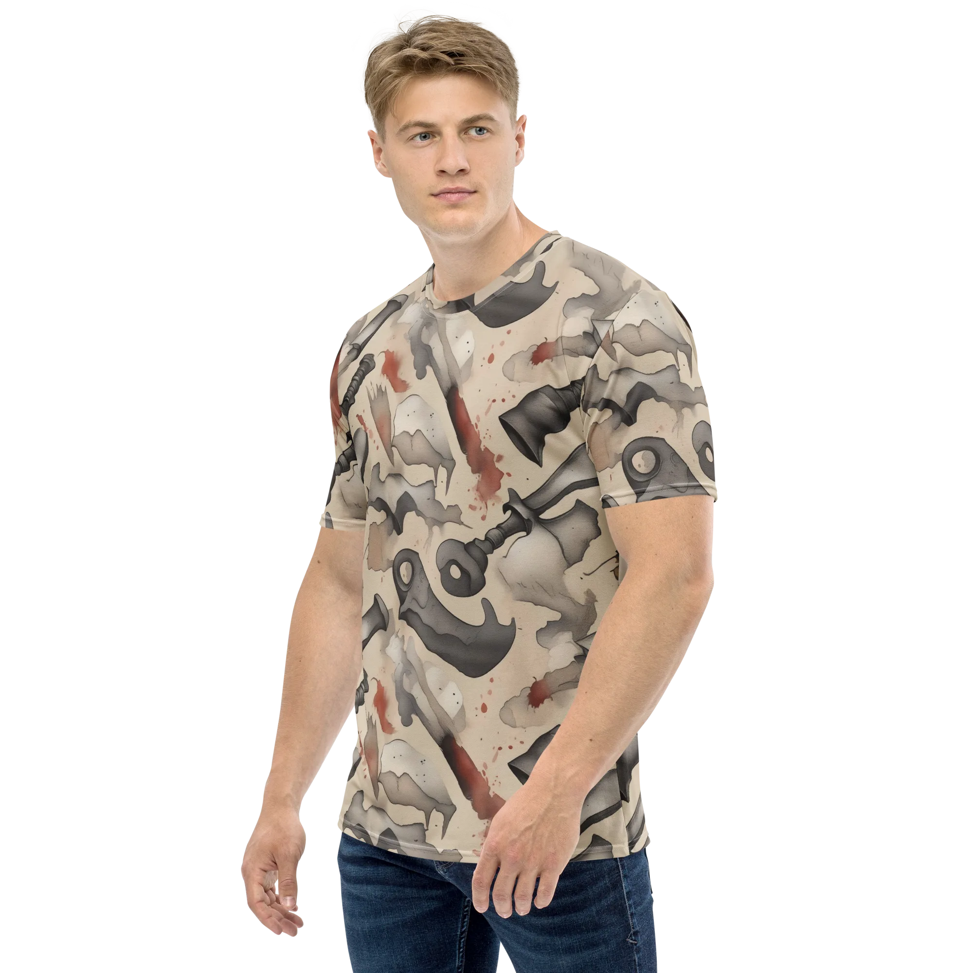 Ink And Iron on Men's Crew Neck T-Shirt — Left