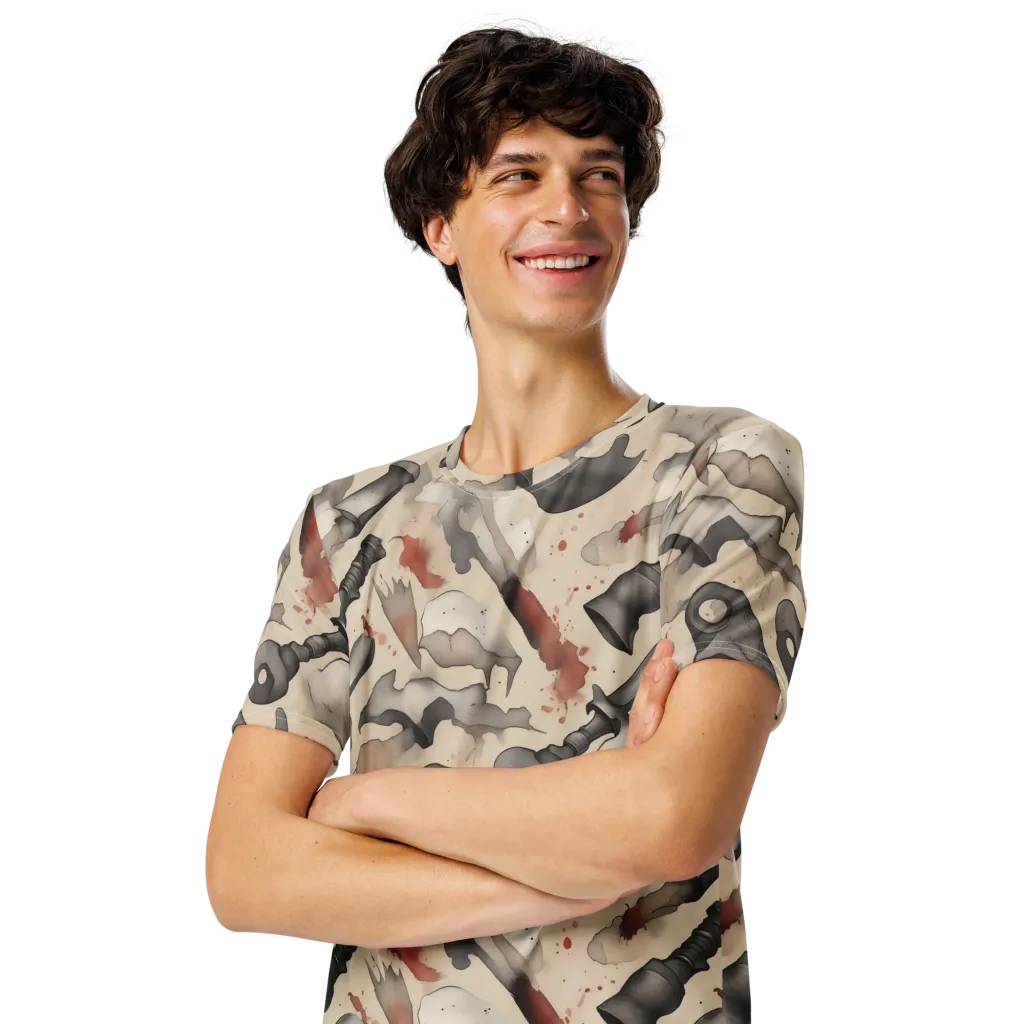 Ink And Iron on Men's Crew Neck T-Shirt — Left Front