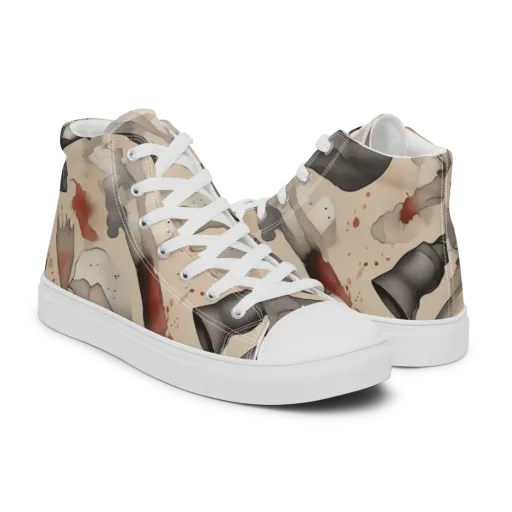 Ink And Iron on a Men's High Top Canvas Shoes