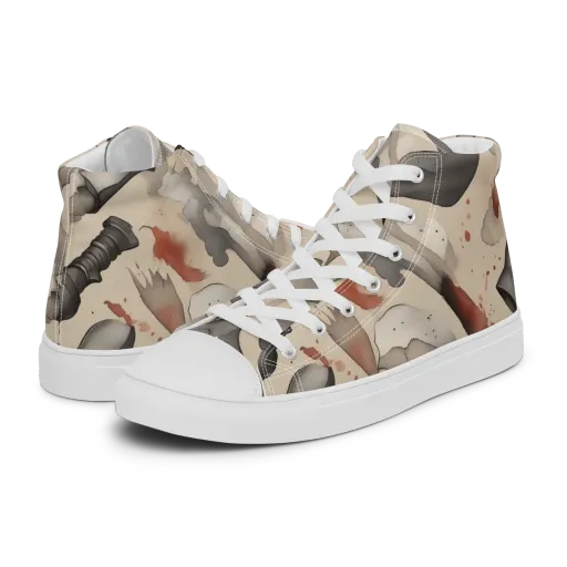 Ink And Iron on a Women's High Top Canvas Shoes