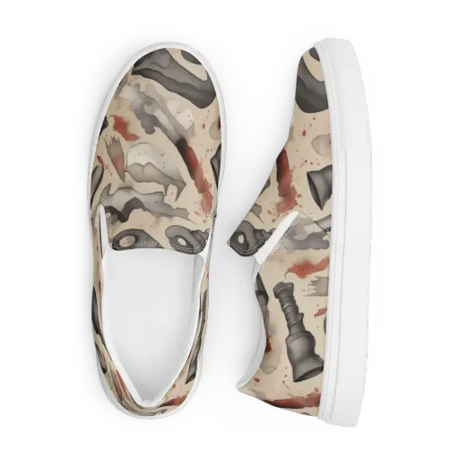 Ink And Iron on a Men's Slip-On Canvas Shoes
