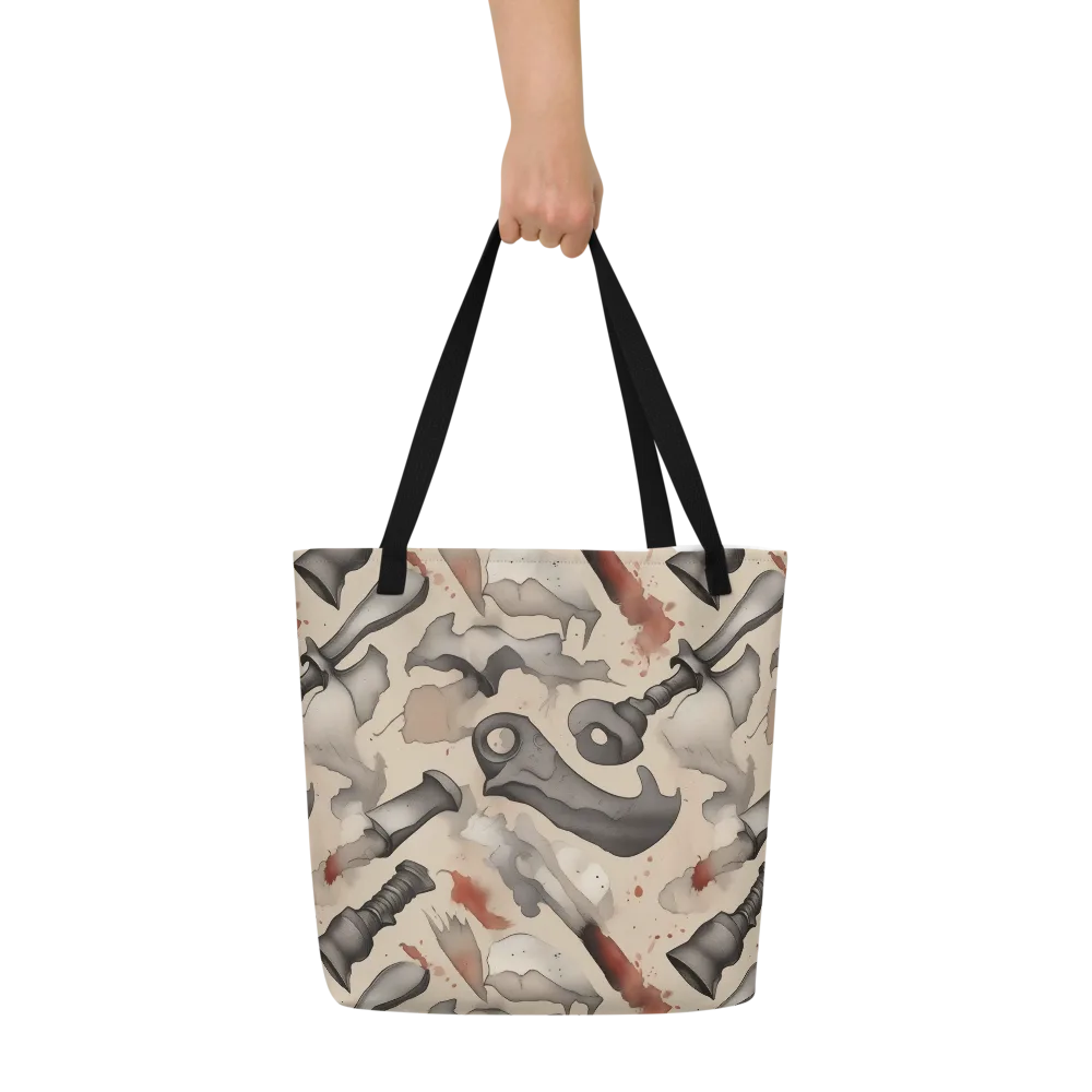 Ink And Iron on Large Tote Bag W/ Pocket — Front