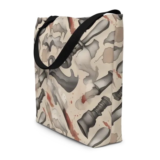 Ink And Iron on a Large Tote Bag W/ Pocket