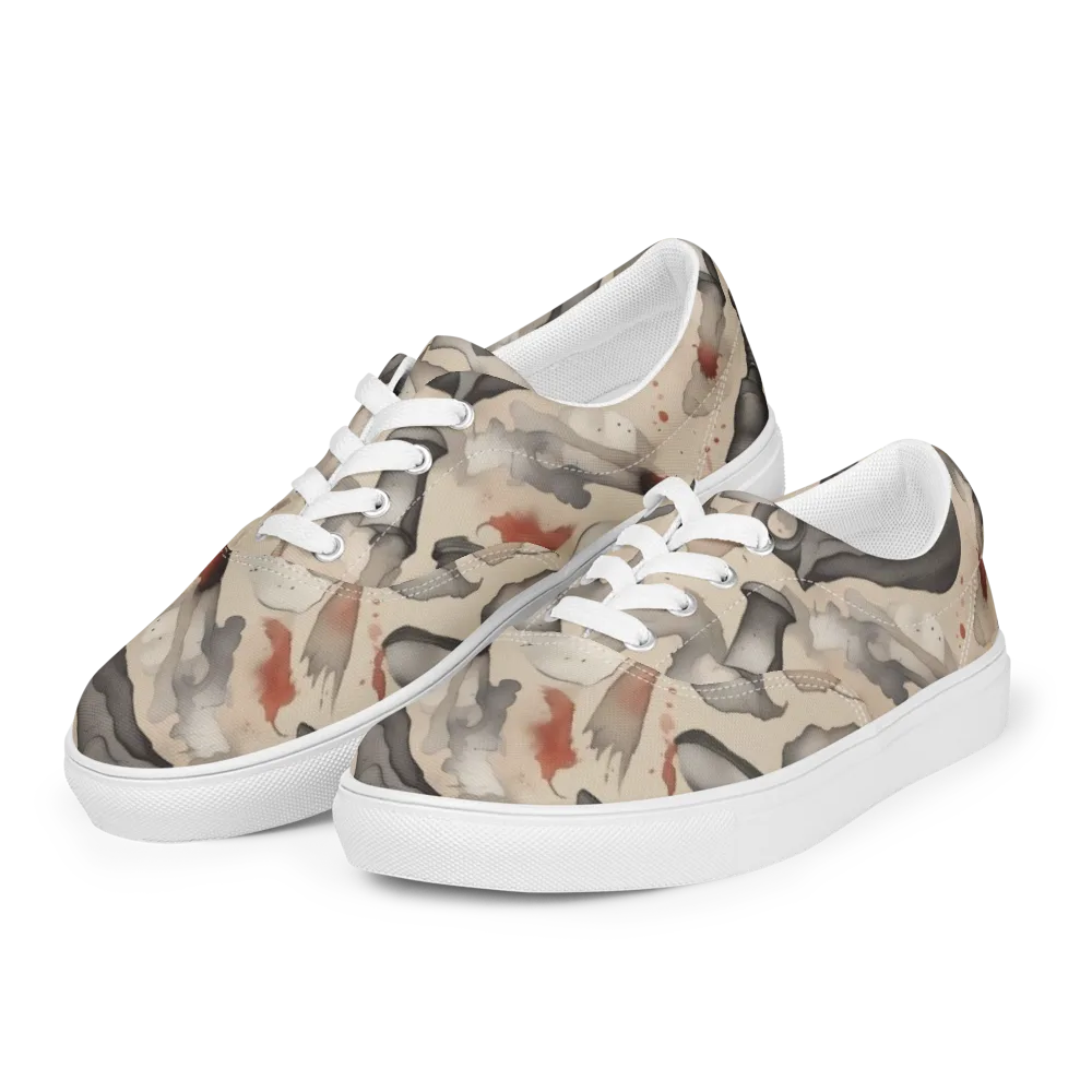 Ink And Iron on Men's Lace-Up Canvas Shoes — Left Front