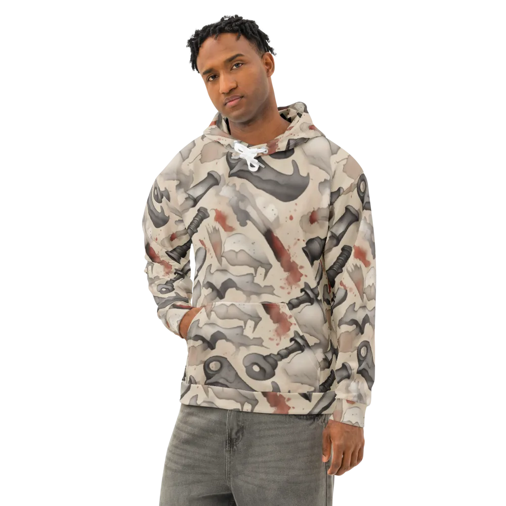 Ink And Iron on Cotton Hoodie — Left Front