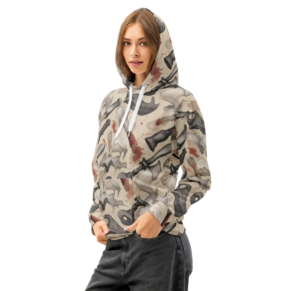 Ink And Iron on Cotton Hoodie — Left Front
