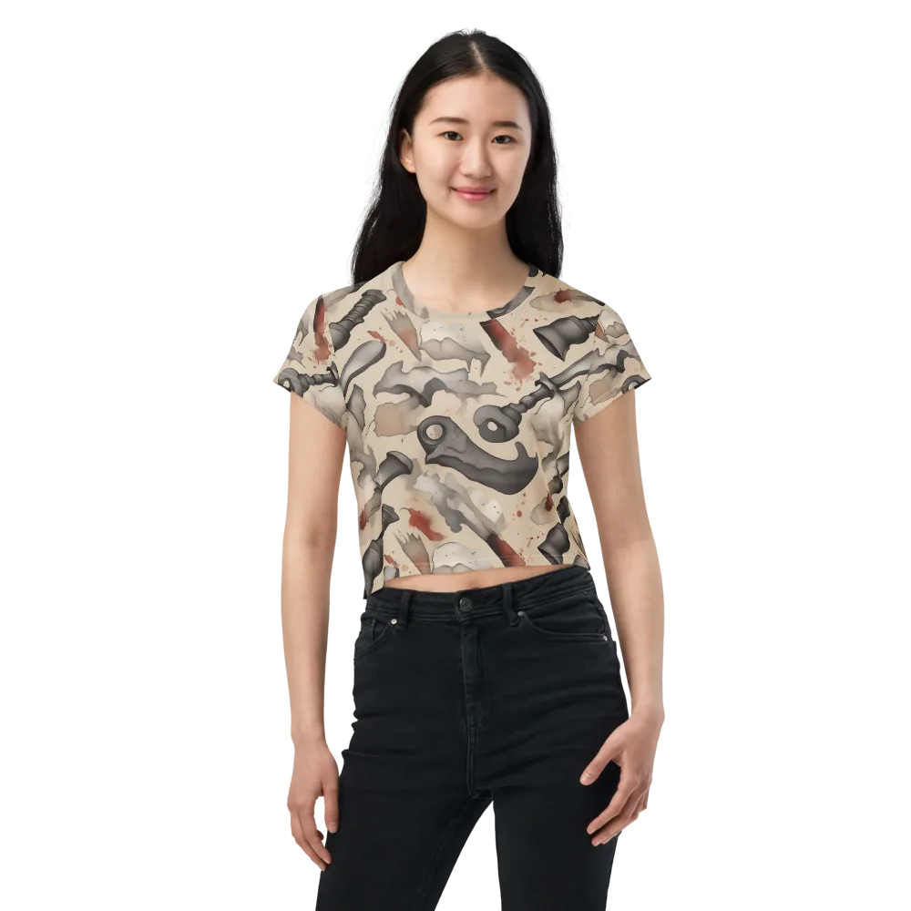 Ink And Iron on Crop Tee — Front