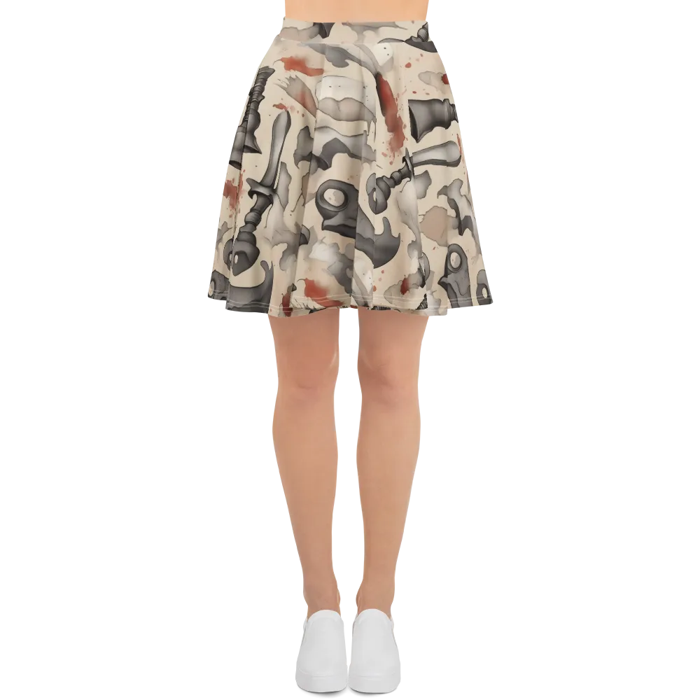 Ink And Iron on Skater Skirt — Front