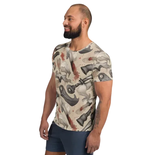 Ink And Iron on a Men's Athletic T-Shirt