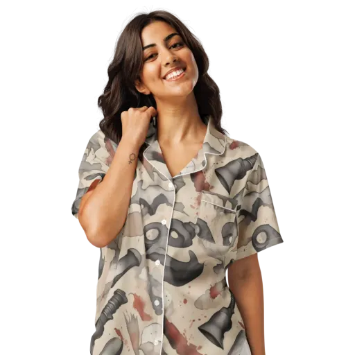 Ink And Iron on a Women's Short Sleeve Pajama Top