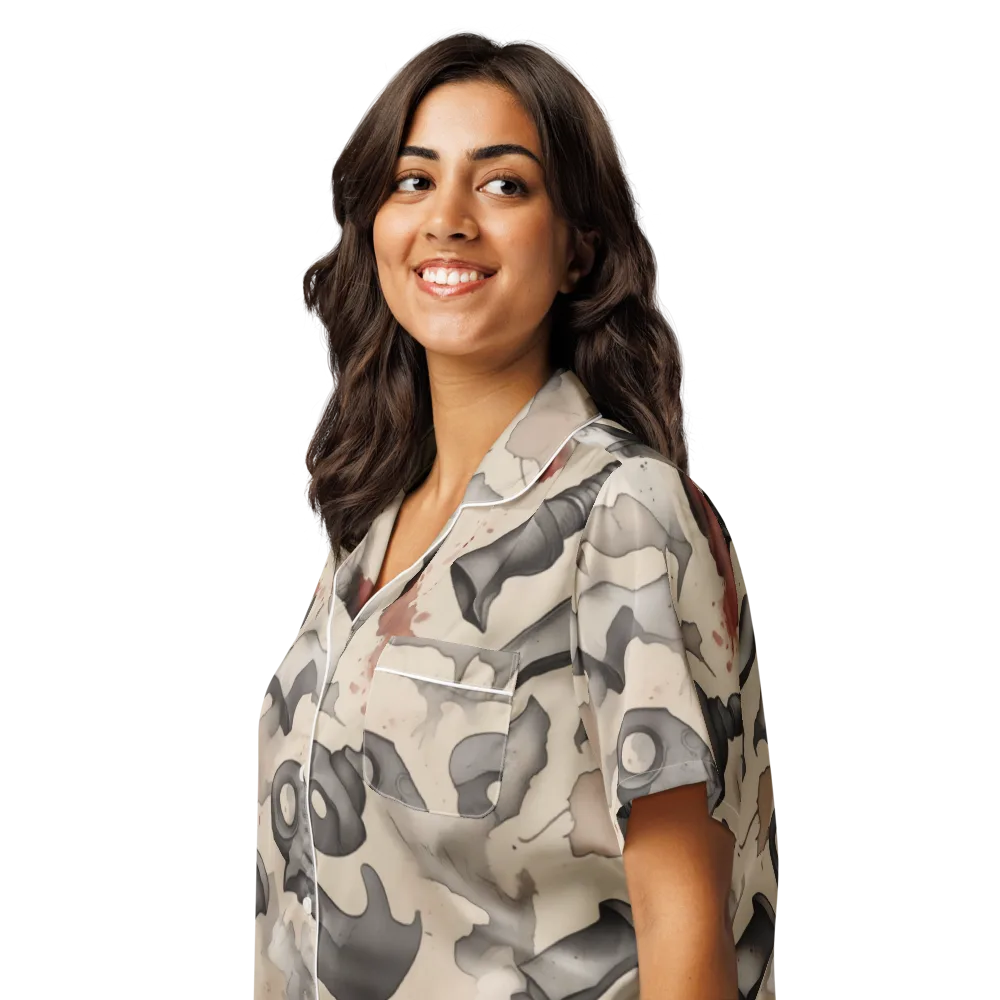 Ink And Iron on Women's Short Sleeve Pajama Top — Left Front