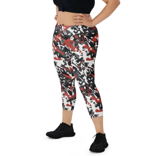 Riot Geometry on a Capri Leggings