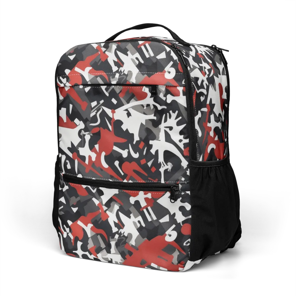 Riot Geometry on Utility Backpack — Left Front