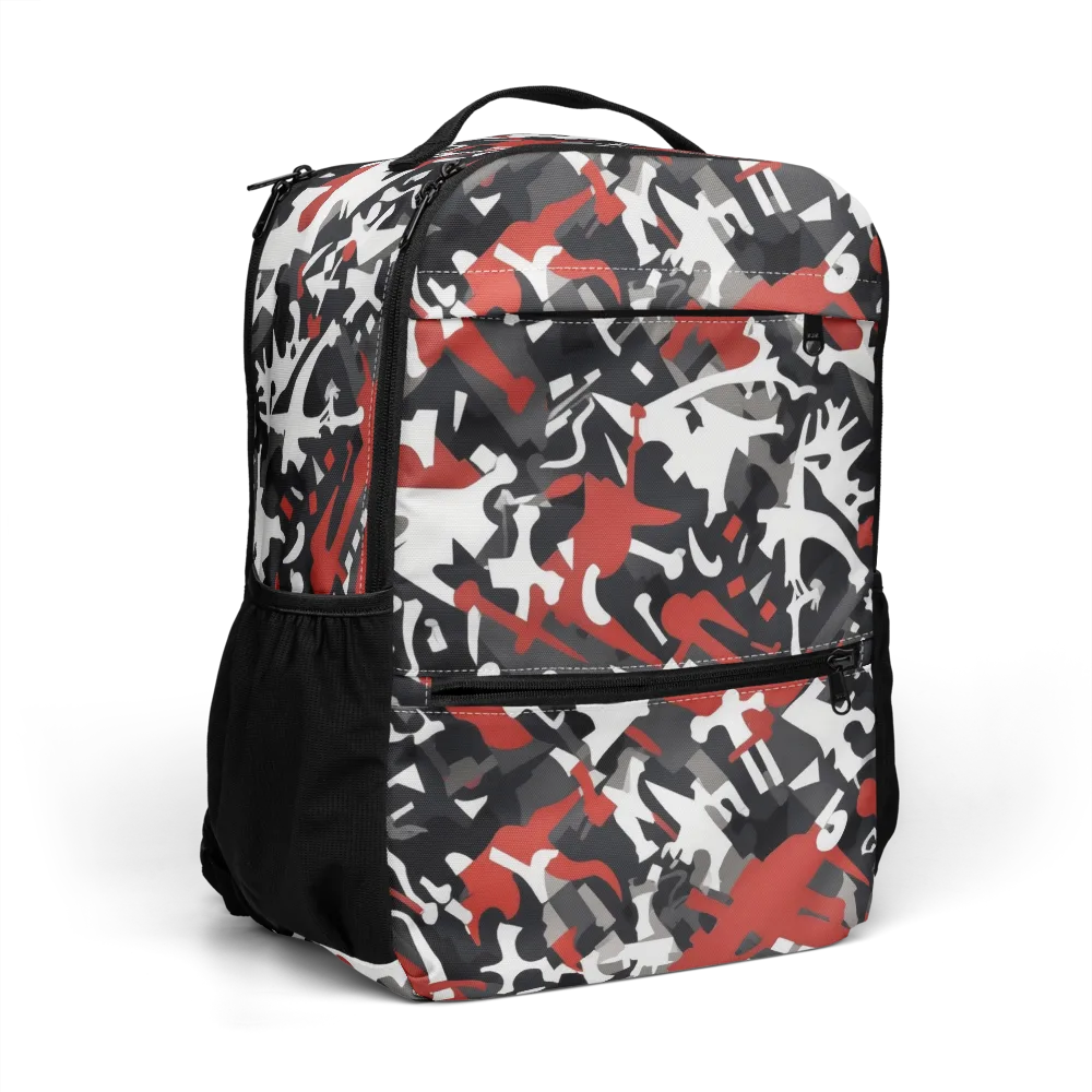 Riot Geometry on Utility Backpack — Right Front