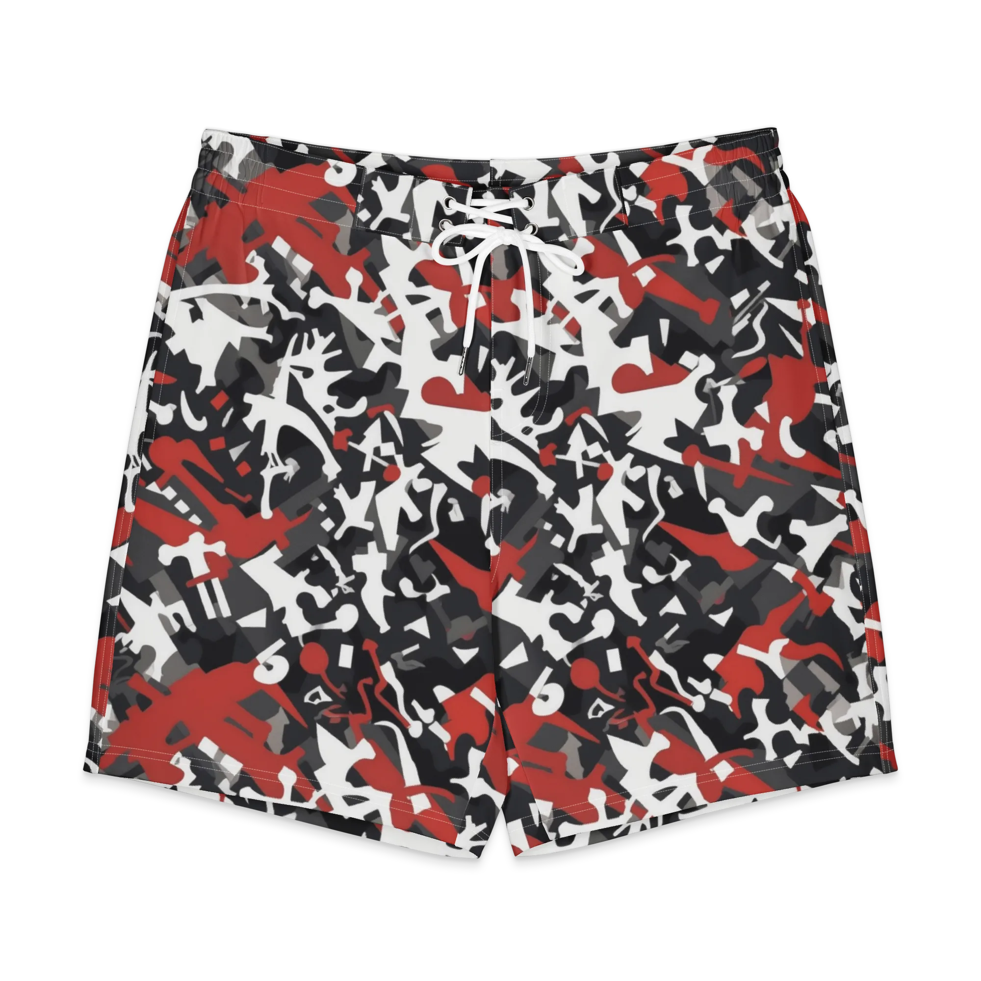 Riot Geometry on Men's Board Shorts — Front
