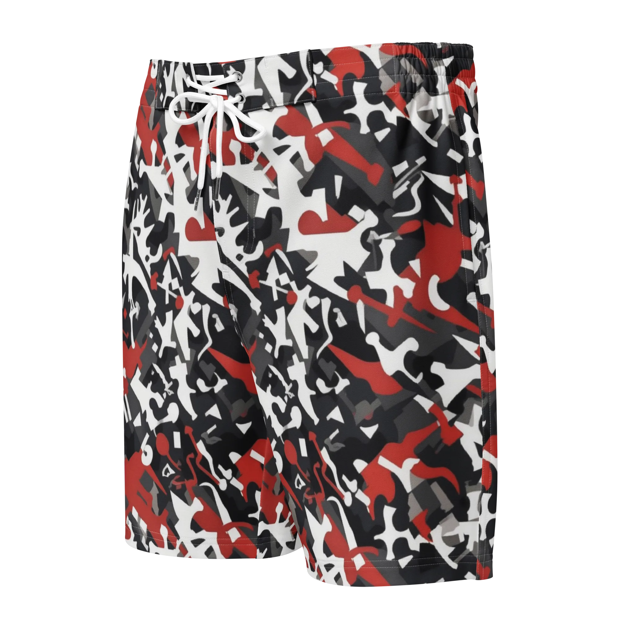 Riot Geometry on Men's Board Shorts — Front