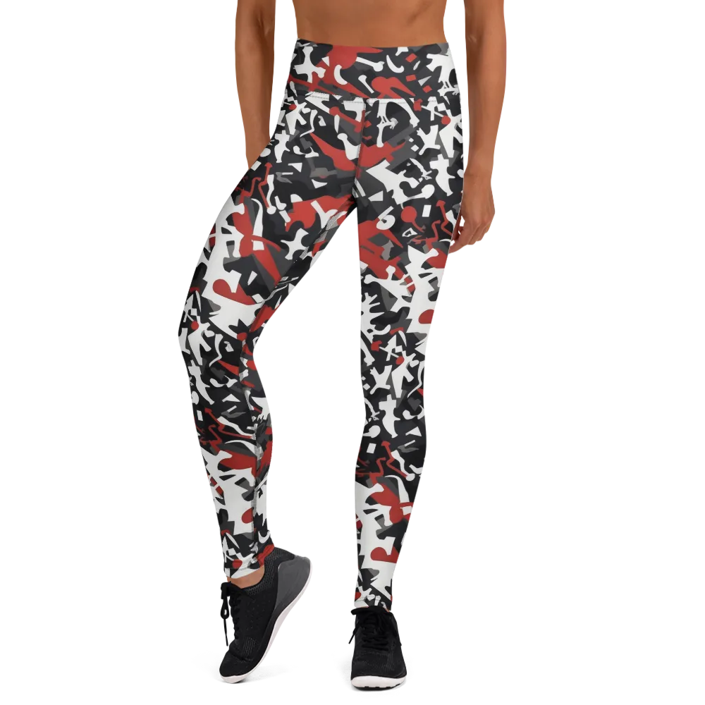 Riot Geometry on Yoga Leggings — Front