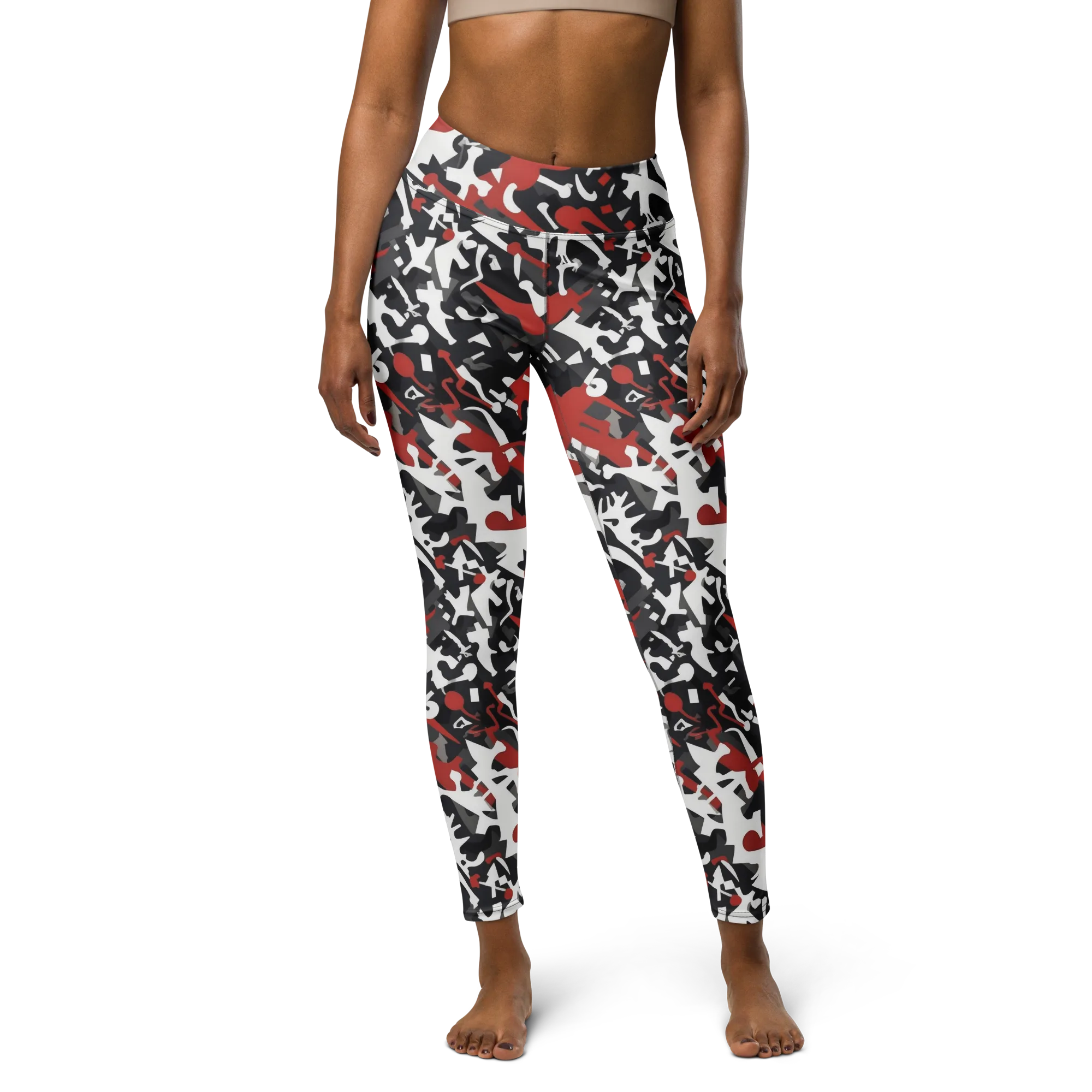Riot Geometry on Yoga Leggings — Front