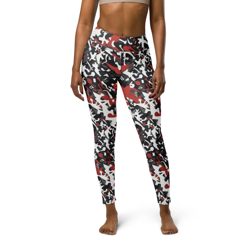 Riot Geometry on Yoga Leggings — Front