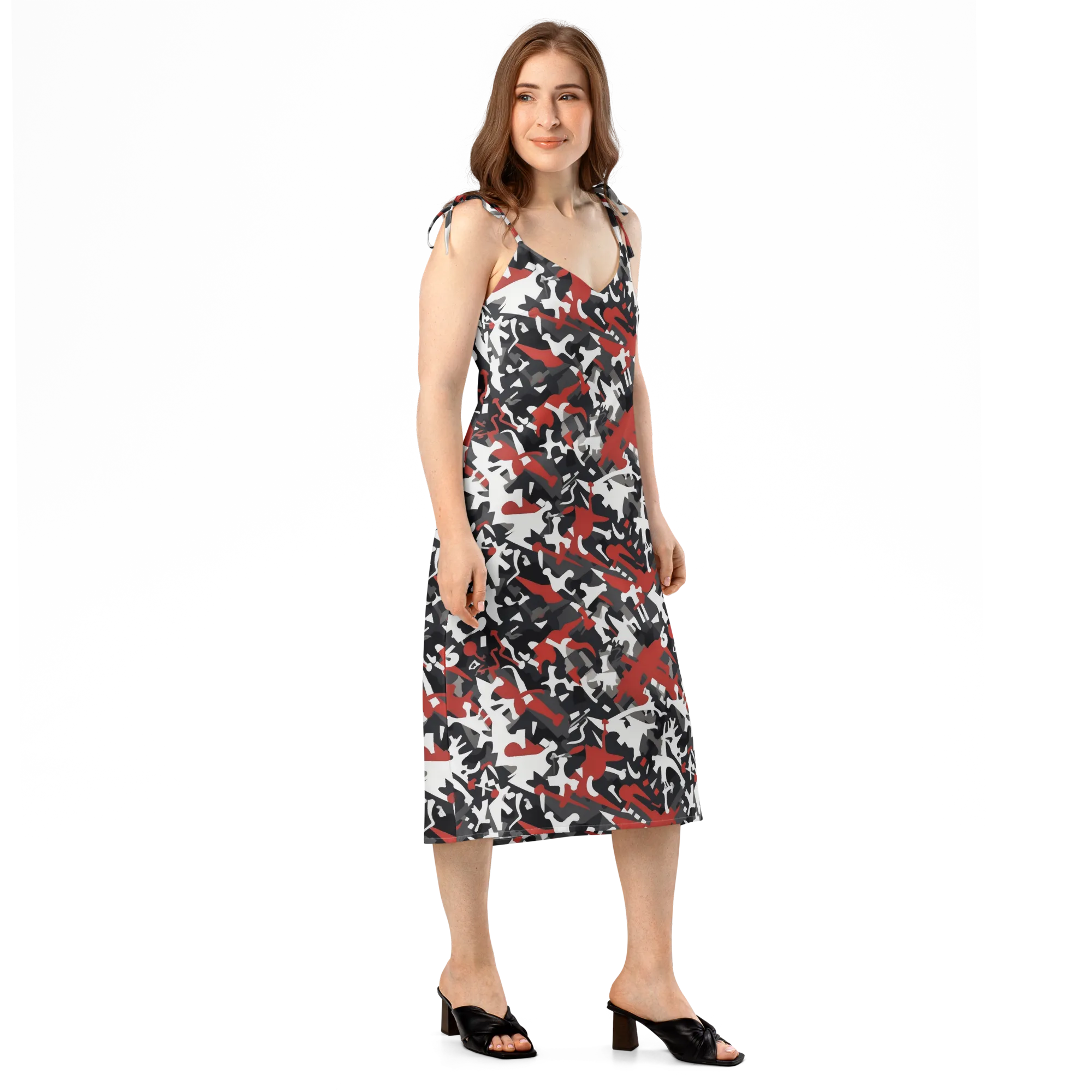 Riot Geometry on Slip Dress — Right Front