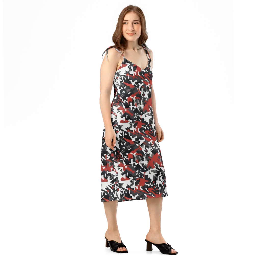 Riot Geometry on Slip Dress — Right Front