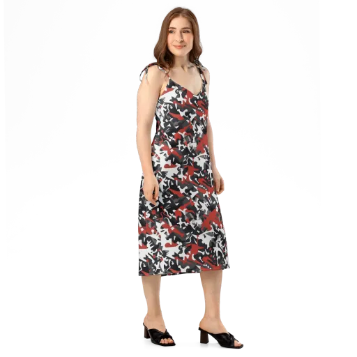 Riot Geometry on a Slip Dress