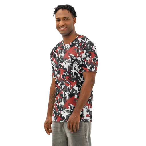 Riot Geometry on a Men's Cotton Crew Neck T-Shirt