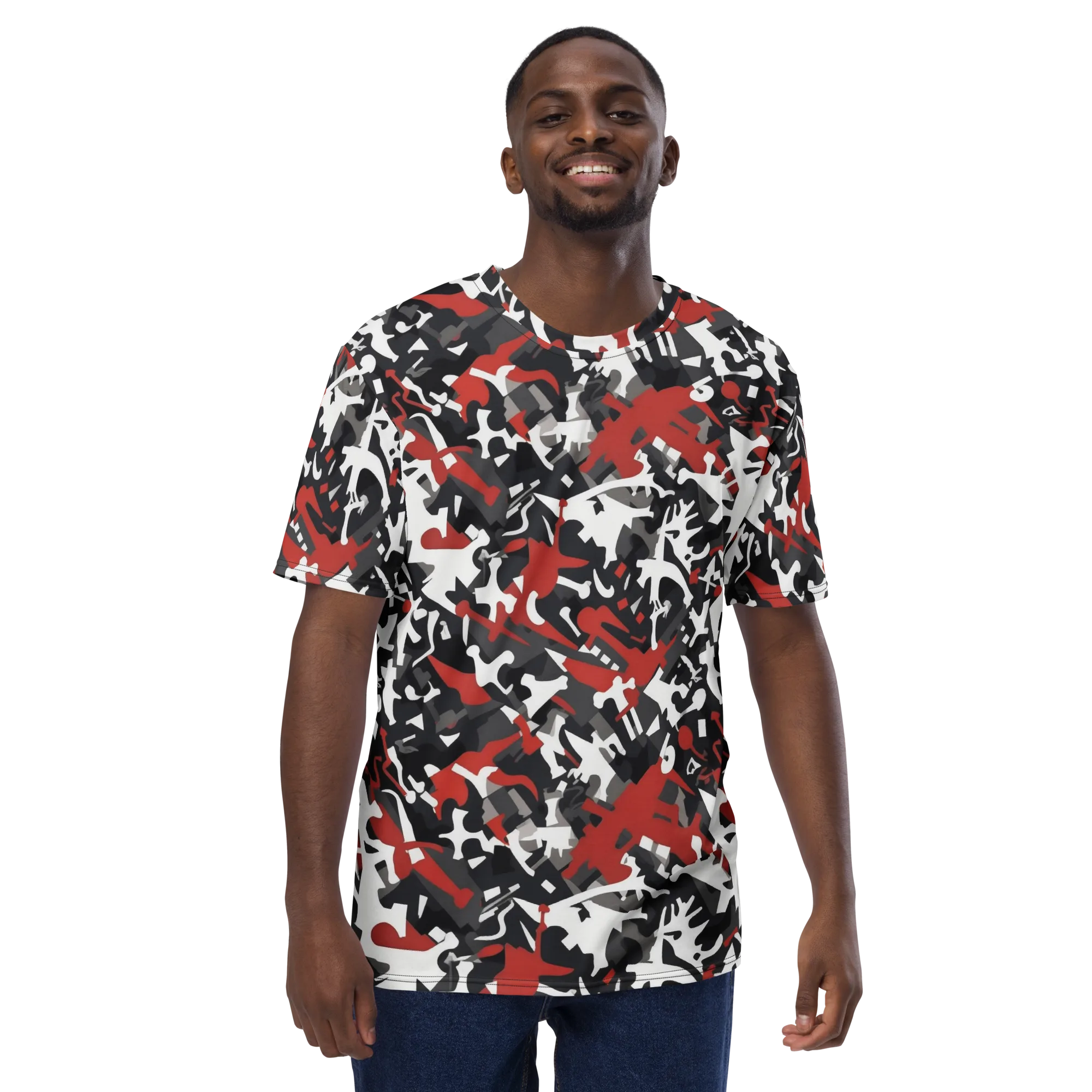 Riot Geometry on Men's Crew Neck T-Shirt — Front