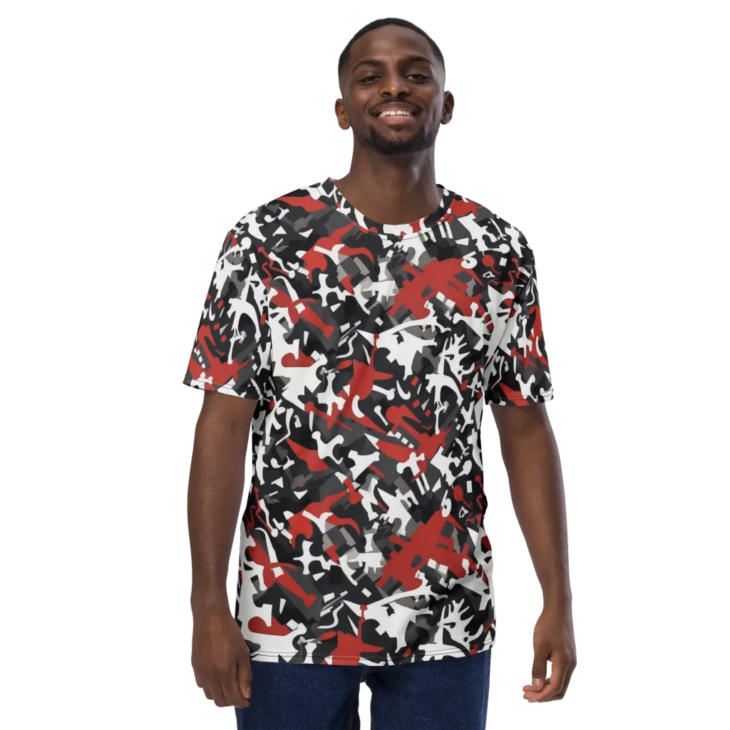 Riot Geometry on Men's Crew Neck T-Shirt — Front