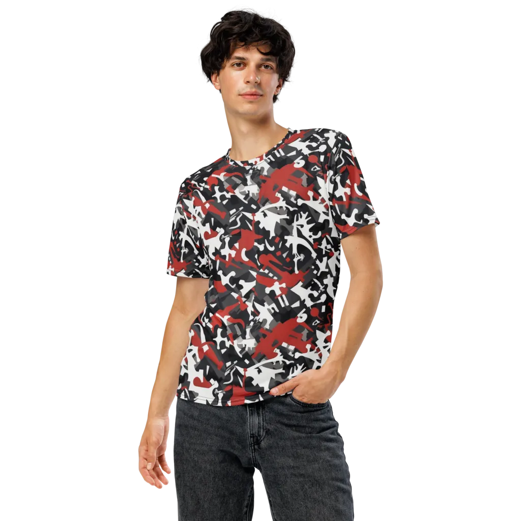 Riot Geometry on Men's Crew Neck T-Shirt — Front
