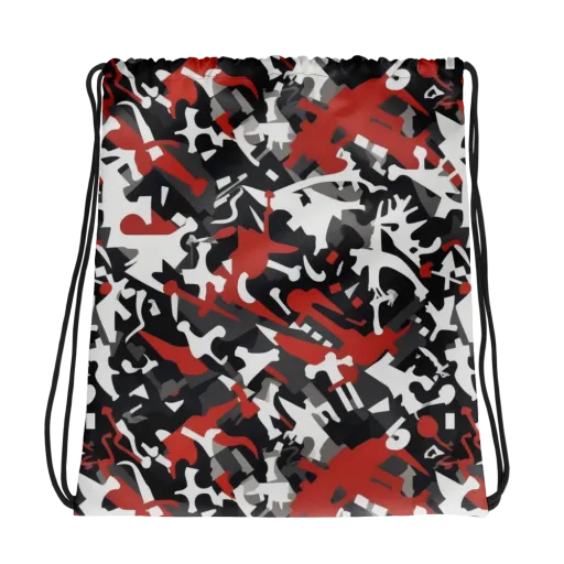 Riot Geometry on a Drawstring Bag