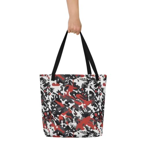 Riot Geometry on a Large Tote Bag W/ Pocket