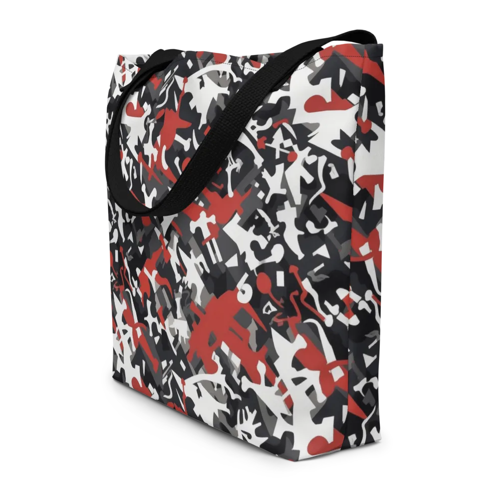Riot Geometry on Large Tote Bag W/ Pocket — Front