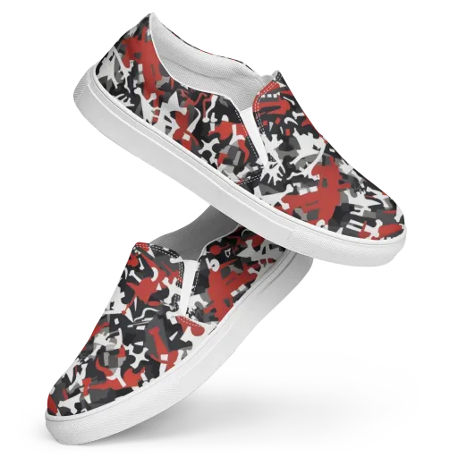 Riot Geometry on a Women's Slip-On Canvas Shoes