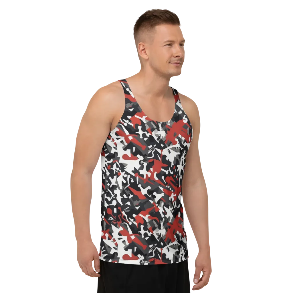 Riot Geometry on Men's Tank Top — Right Front