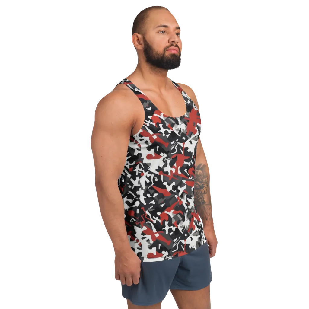 Riot Geometry on Men's Tank Top — Right Front