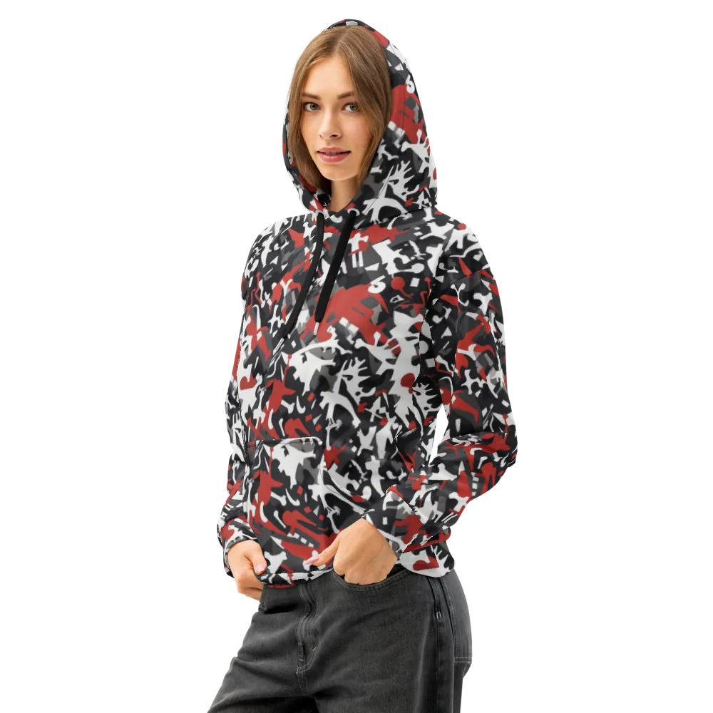 Riot Geometry on Cotton Hoodie — Left Front