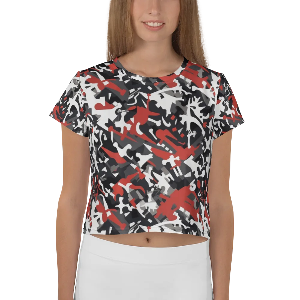 Riot Geometry on Crop Tee — Front