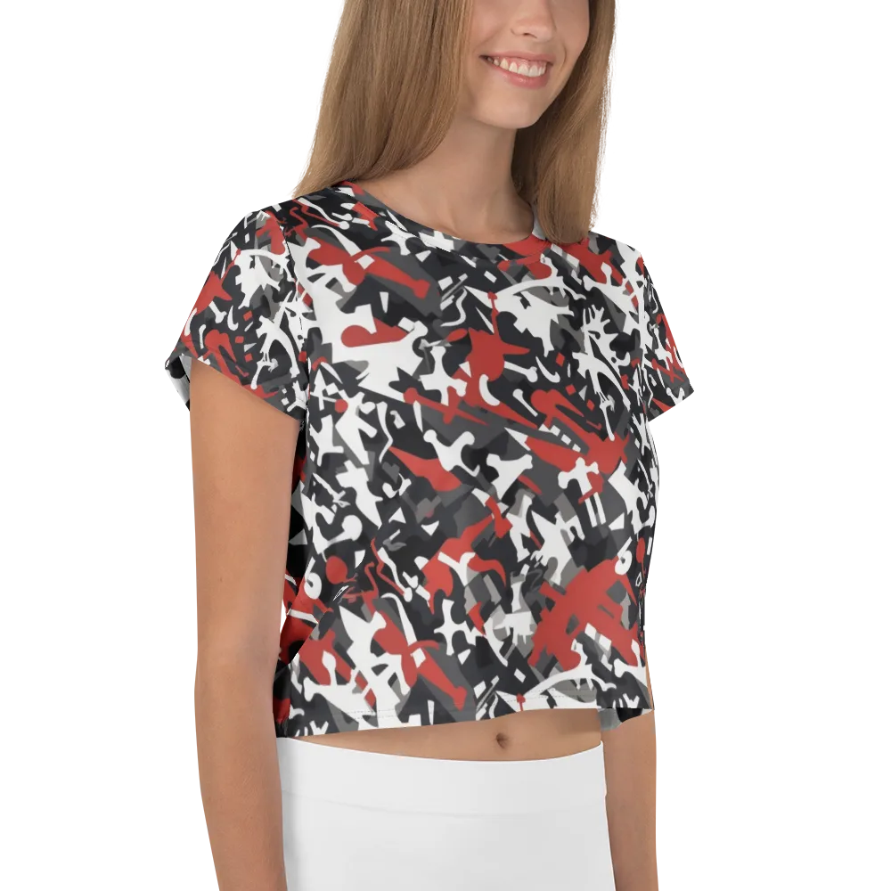 Riot Geometry on Crop Tee — Right