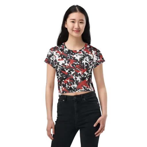 Riot Geometry on a Crop Tee