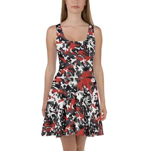 Riot Geometry on a Skater Dress