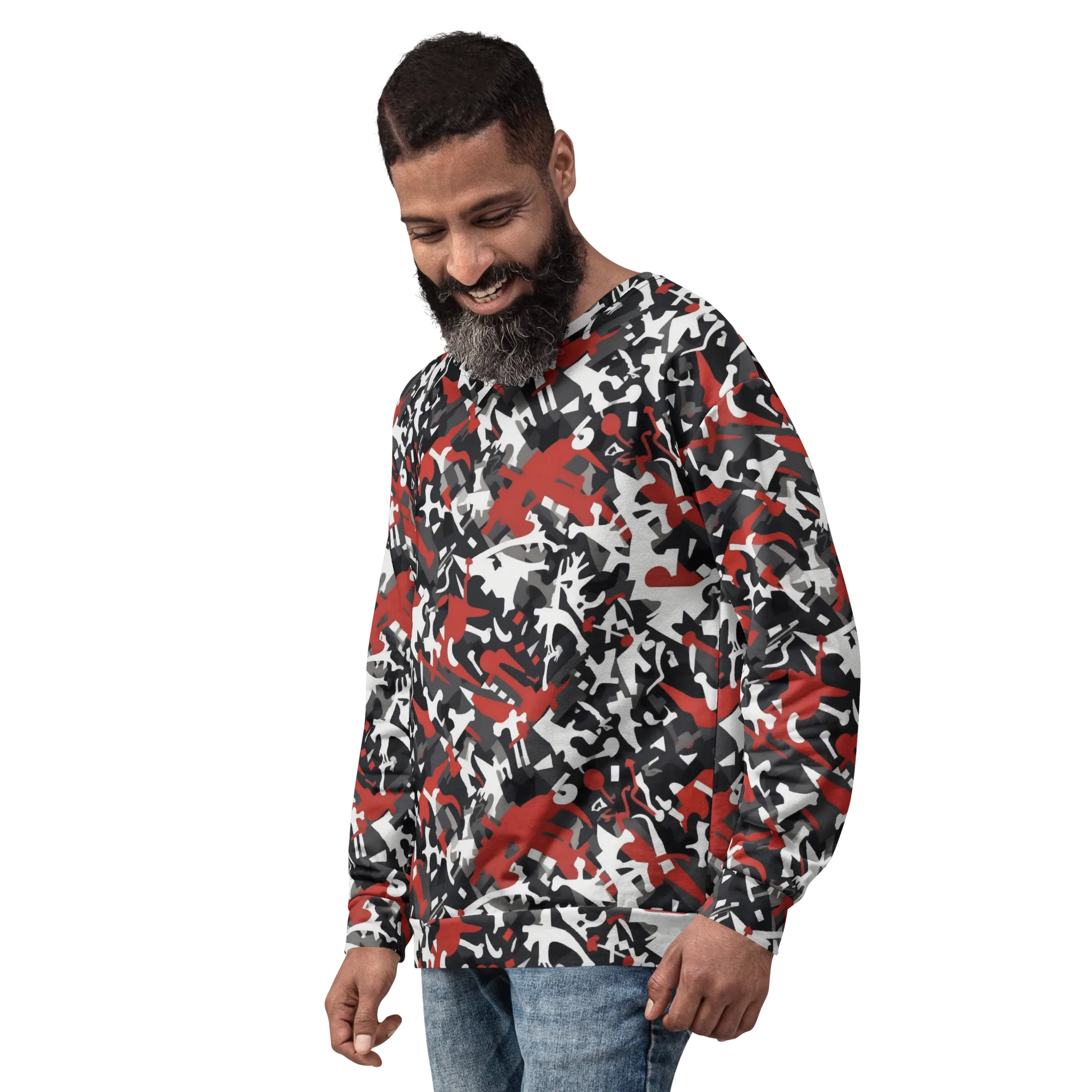 Riot Geometry on Sweatshirt — Left Front