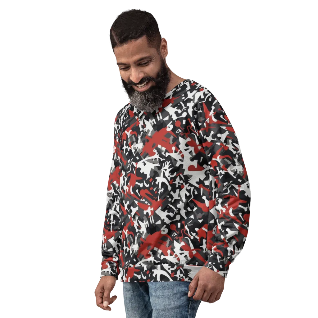 Riot Geometry on Sweatshirt — Left Front