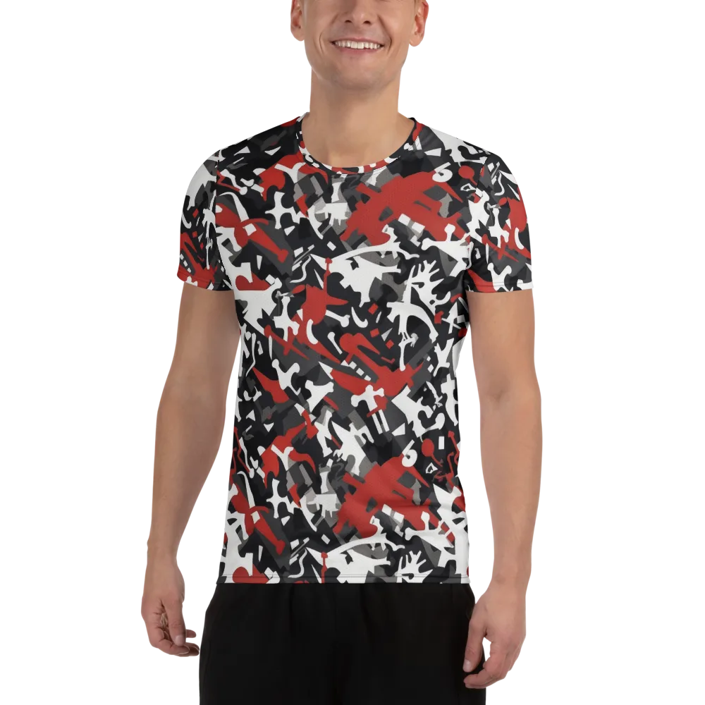 Riot Geometry on Men's Athletic T-Shirt — Front